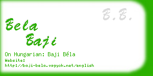 bela baji business card